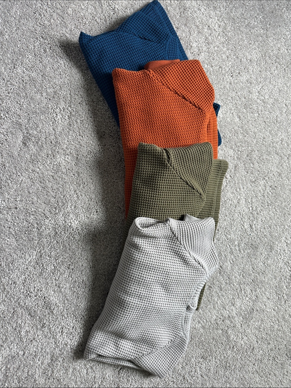 jumping beans Blue, Orange, Olive Green & Light Gray Knit Sweatshirts - 4 Pack